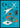 Geometriska former i livlig teal-affisch