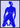 **Blue Silhouette Poster**