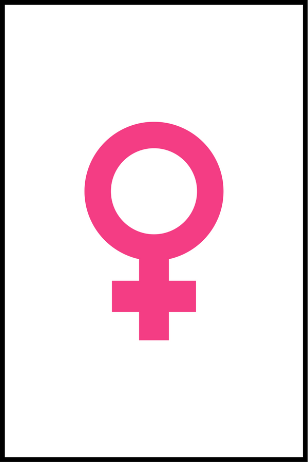 Rosa kvinnlig karaktär poster