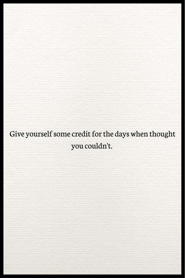 Give yourself some credit poster