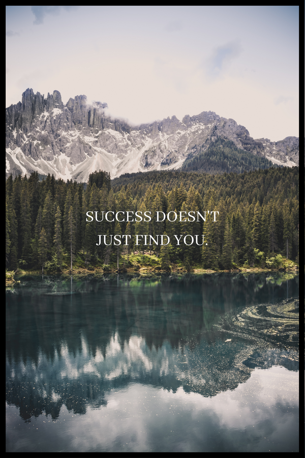 Success doesn't just find you poster